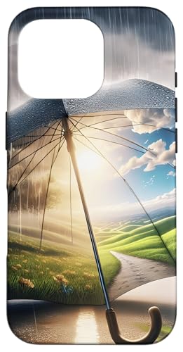 Hülle für iPhone 16 Pro Fantasy Niedlicher Regenschirm Sonne von Steampunk Cool Vintage Creations