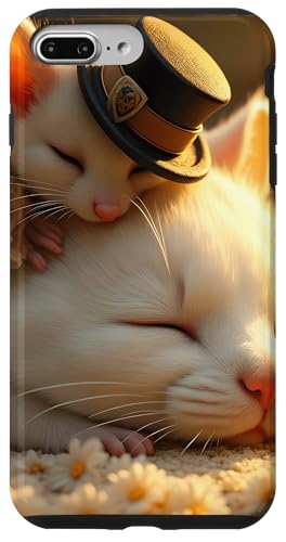 Hülle für iPhone 7 Plus/8 Plus Fantasy-süße Maus, Katze, Liebe von Steampunk Cool Vintage Creations