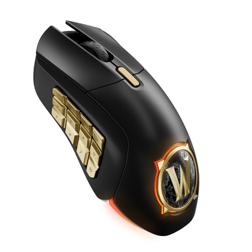 SteelSeries Aerox 9 Wireless - World of Warcraft Edition - kostenloses In-Game-Item - MMO-Gaming-Maus - 18 programmierbare Tasten - leichtes Gewicht -Bluetooth/2,4 GHz -18 Tsd. DPI TrueMove Air Sensor von SteelSeries