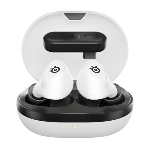 SteelSeries Arctis GameBuds für PlayStation – Wireless In Ear Gaming Kopfhörer – 2,4GHz + BT5.3 – ANC/Transparenzmodus – Wasserbeständig IP55 – 40H Batterie – Drahtloses Laden – PS5, PC, Switch, Mobil von SteelSeries