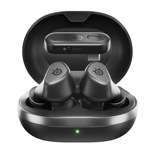 SteelSeries Arctis GameBuds für Xbox – Wireless In Ear Gaming Kopfhörer – 2,4GHz + BT 5.3 – ANC/Transparenzmodus – Wasserbeständig IP55 – 40H Batterie – Drahtloses Laden – Xbox, PS5, PC, Switch, Mobil von SteelSeries