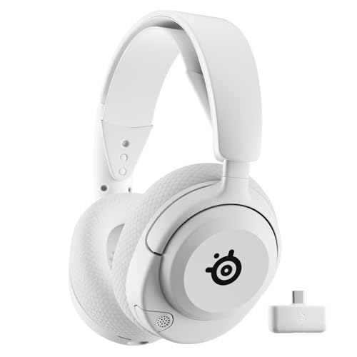 SteelSeries Arctis Nova 5P Wireless - Gaming Headset Multi-System - Magnetische Neodym-Treiber - Über 100 Audio Presets - 60 Std. Akkulaufzeit -2,4 GHz oder BT -ClearCast Gen2.X-Mikr -PS5,PS4,PC -Weiß von SteelSeries