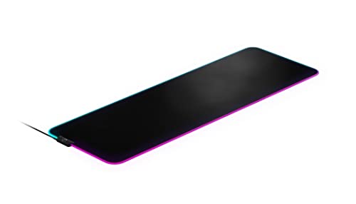 SteelSeries QcK Prism Cloth XL - Gaming Mauspad – 2 Zonen RGB-Beleuchtung – Größe XL (900mm x 300mm x 2mm) von SteelSeries