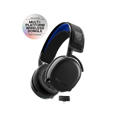 SteelSeries Arctis 7P+ Black Wireless Gaming Headset 2.4 GHz 30 Stunden Nutzung USB-C 3D Audio PS5, PS4, PC, Mac, Android und Switch von SteelSeries