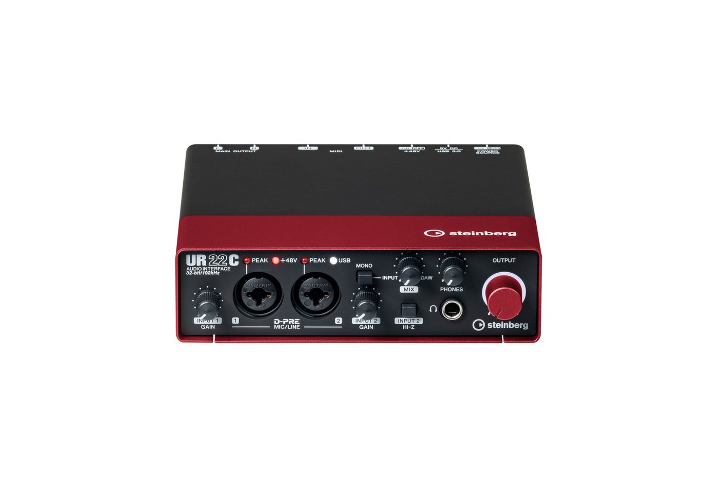 Steinberg Digitales Aufnahmegerät (UR22C Red USB 3 Audio Interface - USB Audio Interface) von Steinberg
