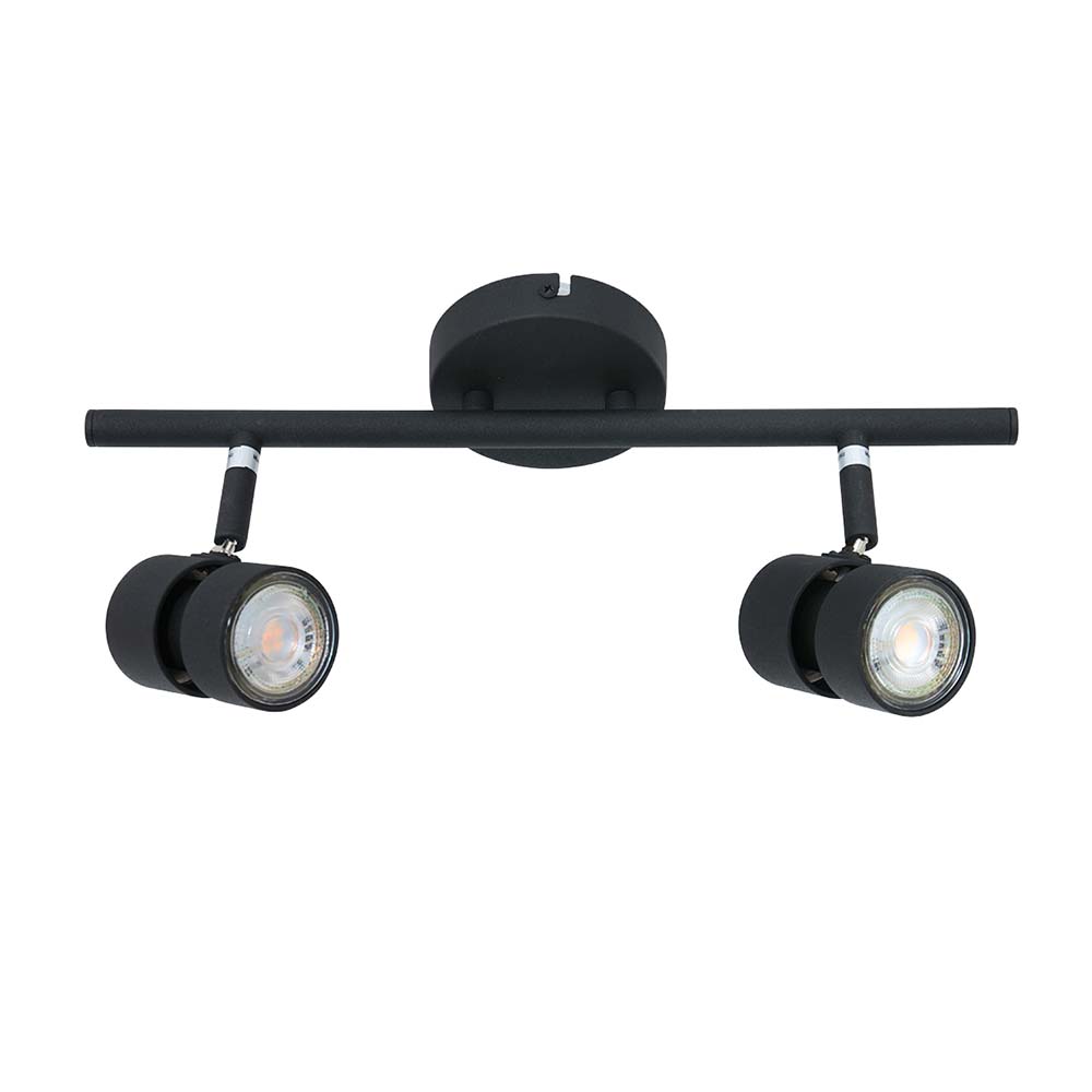 LED Deckenlampe, 2 Flammig, schwarz, Spots beweglich, L 38 cm von Steinhauer