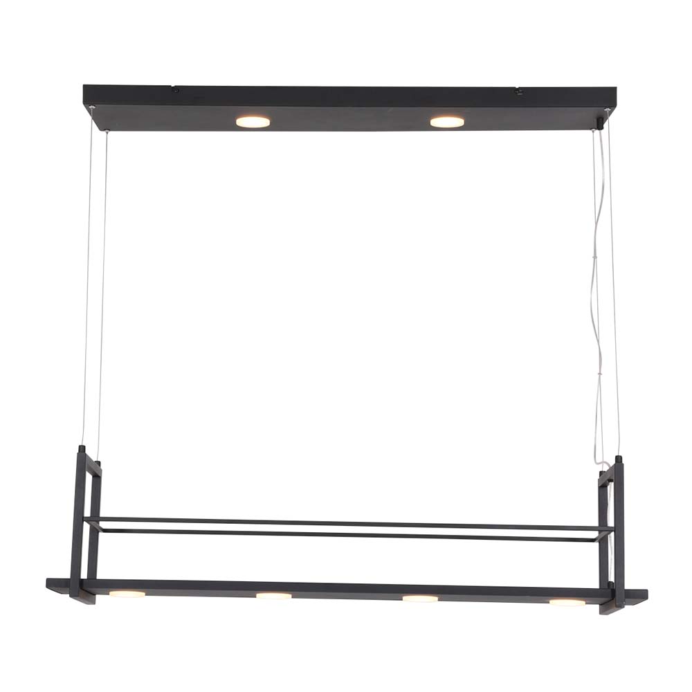 LED Pendelleuchte, Metall, schwarz, Regal, H 150 cm von Steinhauer