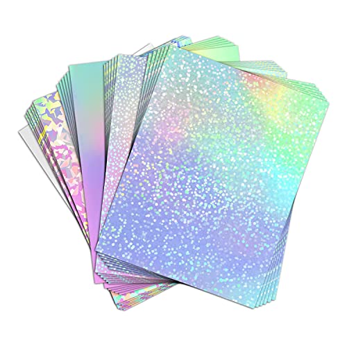 Steowsey 24 Vinyl-Aufkleberpapier für Tintenstrahldrucker - Bedruckbares GläNzendes Aufkleberpapier Und Holografische LaminatböGen Steowsey 24 Vinyl-Aufkleberpapier für Tintenstrahldrucker - Bedruckbares GläNzendes Aufkleberpapier Und Holografische LaminatböGen von Steowsey