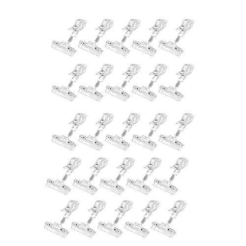 Steowsey 25 Pack Kunststoff Merchandise Zeichen Clip Clip Drehbarer Clip-On Halter Display Clip Halter Stand Preis Display Halter, Klar Steowsey 25 Pack Kunststoff Merchandise Zeichen Clip Clip Drehbarer Clip-On Halter Display Clip Halter Stand Preis Display Halter, Klar von Steowsey