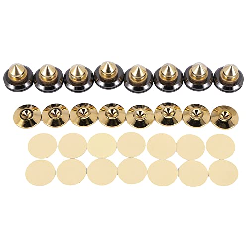 Steowsey 8 Set Golden Plated Lautsprecher Spitzen, Lautsprecher StäNder CD Audio Subwoofer Amplifier Plattenspieler Isolations FüßE Steowsey 8 Set Golden Plated Lautsprecher Spitzen, Lautsprecher StäNder CD Audio Subwoofer Amplifier Plattenspieler Isolations FüßE von Steowsey