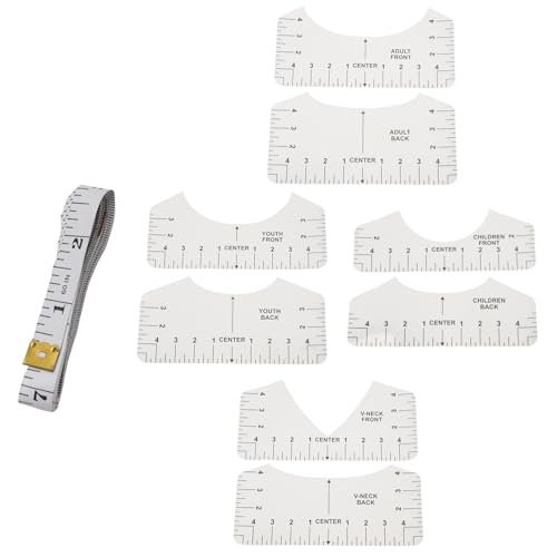Steowsey 9-Teiliges T-Shirt-Ausrichtungswerkzeug, T-Shirt-FüHrungslineal zum Entwerfen Von Kleidung, PVC-T-Shirt-Lineale Hinten Und Vorne Ausgerichtet Steowsey 9-Teiliges T-Shirt-Ausrichtungswerkzeug, T-Shirt-FüHrungslineal zum Entwerfen Von Kleidung, PVC-T-Shirt-Lineale Hinten Und Vorne Ausgerichtet von Steowsey