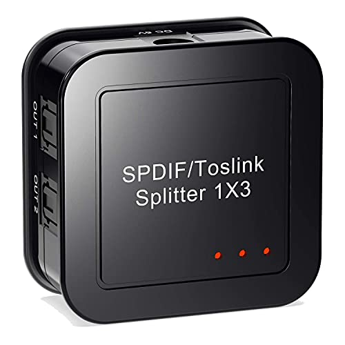 Steowsey Digital Optisch Audio 1X3 Splitter,Digitaler SPDIF TOSLINK Optisch Faser Audio Splitter,1 in 3 Aus, für Blue-Ray DVD HDTV Steowsey Digital Optisch Audio 1X3 Splitter,Digitaler SPDIF TOSLINK Optisch Faser Audio Splitter,1 in 3 Aus, für Blue-Ray DVD HDTV von Steowsey