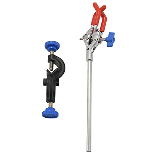 Steowsey Labor Klemme 3 Stift Finger Kopf mit Gummi Beschichtung, Schwarzer Labor StäNder Clip Steowsey Labor Klemme 3 Stift Finger Kopf mit Gummi Beschichtung, Schwarzer Labor StäNder Clip von Steowsey