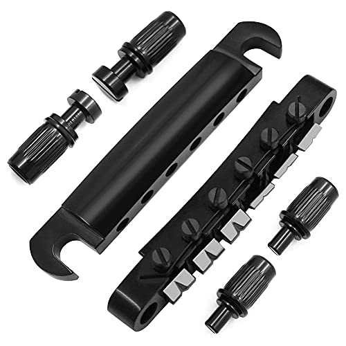 Steowsey Tune-O- BrüCke und Saiten Halter mit Bolzen Set für ABR-1 BrüCken Stil LP Elektrische Gitarren,Schwarz Steowsey Tune-O- BrüCke und Saiten Halter mit Bolzen Set für ABR-1 BrüCken Stil LP Elektrische Gitarren,Schwarz von Steowsey