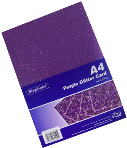 Stephens A4 220 g/qm Glitter Board - Lila Stephens A4 220 g/qm Glitter Board - Lila von Stephens