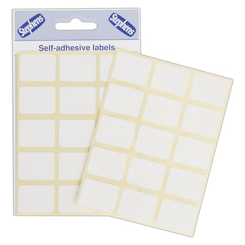 Stephens Selbstklebende Klebeetiketten Weiß Farbige Aufkleber 19x25, Ideale Aufkleber für Belohnungstabelle, Verpackung, Beschriften, Organisieren, Verschönern von Oberflächen einschließlich Papier, von Stephens