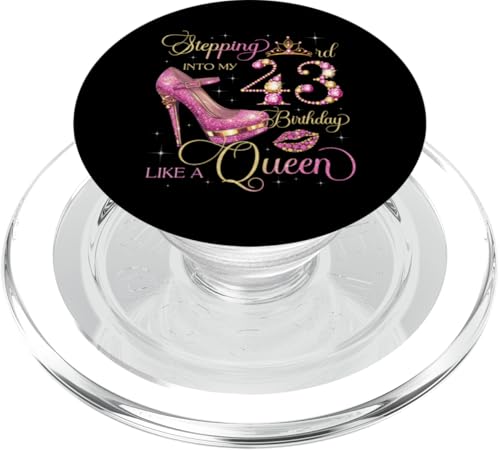 Ich trete an meinem 43. Geburtstag wie eine 43-jährige Frau PopSockets PopGrip für MagSafe von Stepping Into My Birthday Party B-Day Queens