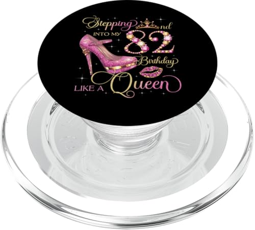 Ich trete in meinen 82. Geburtstag wie eine 82-jährige Frau PopSockets PopGrip für MagSafe von Stepping Into My Birthday Party B-Day Queens