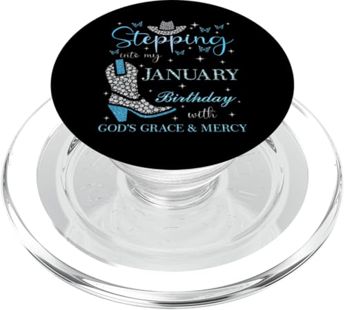 Mit Gottes Gnade und Barmherzigkeit an meinem Januar-Geburtstag PopSockets PopGrip für MagSafe von Stepping Into My Birthday Party January Bday