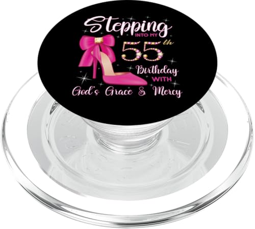 Mit Gottes Gnade und Barmherzigkeit in meinen 55. Geburtstag treten PopSockets PopGrip für MagSafe von Stepping Into My Birthday Party Ladies B-day