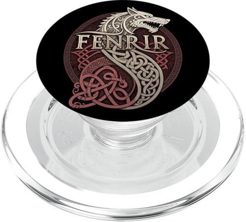 Nordische Mythologie Wolf Knotwork - Nordic Fenrir Viking Wolf PopSockets PopGrip für MagSafe von Steps To Valhalla - Norse Viking Wolf Fenrir