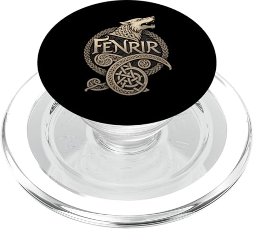 Norse Mythology Celtic Fenrir - Nordic Viking Wolf Knotwork PopSockets PopGrip für MagSafe von Steps To Valhalla - Norse Viking Wolf Fenrir