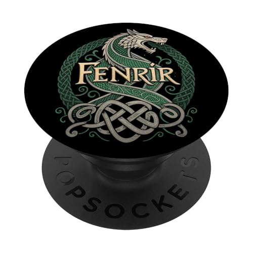 Rustikales keltisches Knotenwerk Fenrir PopSockets Klebender PopGrip von Steps To Valhalla - Norse Viking Wolf Fenrir