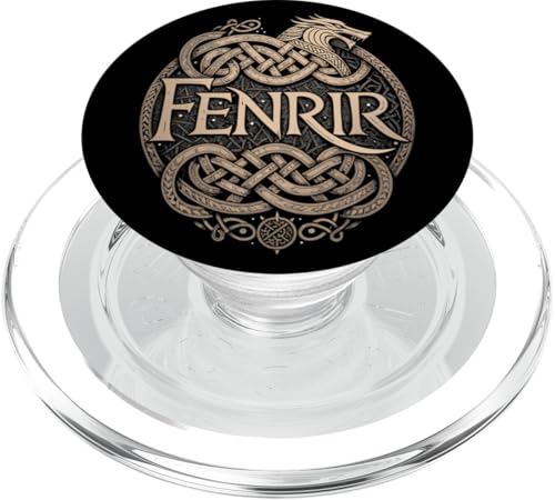 Viking Fenrir Wolf - Nordic Knotwork Warrior Fenrir PopSockets PopGrip für MagSafe von Steps To Valhalla - Norse Viking Wolf Fenrir