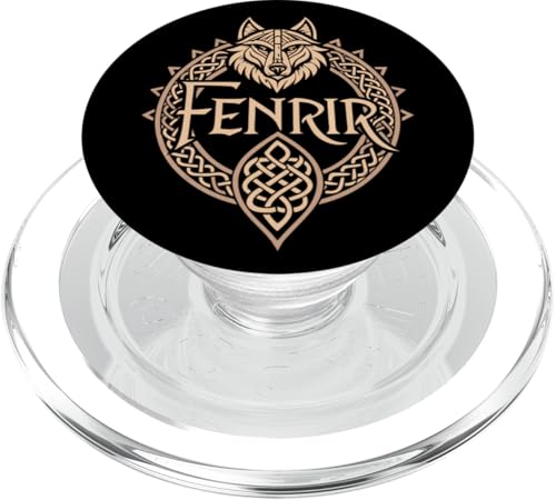 Wikinger Norse - Mystical Nordic Fenrir - Celtic Knotwork PopSockets PopGrip für MagSafe von Steps To Valhalla - Norse Viking Wolf Fenrir