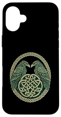 Huginn & Muninn The Allfather's Eyes - Norse Raven - Viking Hülle für iPhone 16 Plus von Steps To Valhalla with Odins Ravens Knotwork