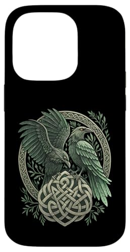 Huginn & Muninn The Allfather's Eyes - Viking Raven - Norse Hülle für iPhone 14 Pro von Steps To Valhalla with Odins Ravens Knotwork