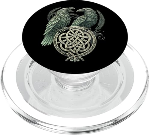 Nordic Ravens Huginn & Muninn Knotwork - Viking Norse PopSockets PopGrip für MagSafe von Steps To Valhalla with Odins Ravens Knotwork