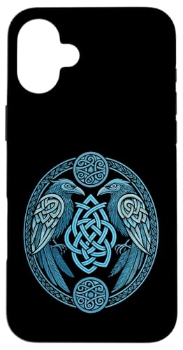 Odins Augen - Huginn & Muninn Norse Warrior Hülle für iPhone 16 Plus von Steps To Valhalla with Odins Ravens Knotwork