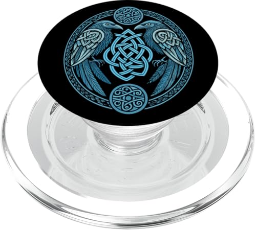 Odins Augen - Huginn & Muninn Norse Warrior PopSockets PopGrip für MagSafe von Steps To Valhalla with Odins Ravens Knotwork