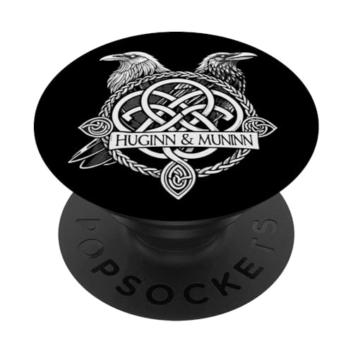 Norse Raven Knotwork - Huginn & Muninn Germanische Mythologie PopSockets Klebender PopGrip von Steps To Valhalla with Odinss Ravens Knotwork