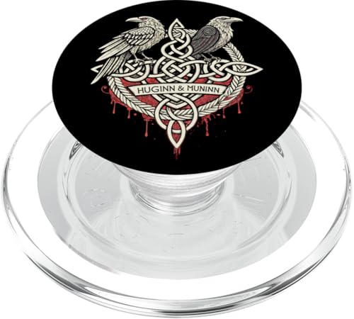 Wikinger Rabe Symbol - Huginn & Muninn Knotwork PopSockets PopGrip für MagSafe von Steps To Valhalla with Odinss Ravens Knotwork