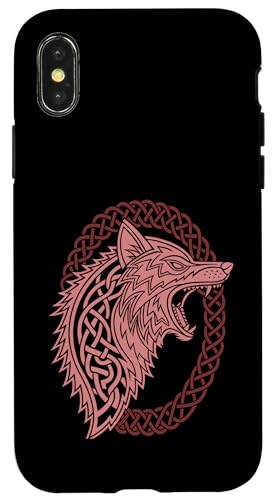 Classic Fenrir Nordic Wolf Spirit - Runen & Wilde Natur Hülle für iPhone X/XS von Steps To Valhalla with Viking Wolf Fenrir Knotwork