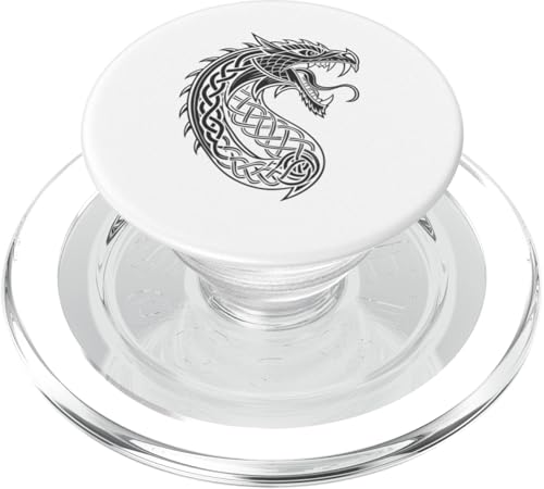 Viking Midgard Serpent - Nordic Knotwork Viking Dragon PopSockets PopGrip für MagSafe von Steps To Valhalla