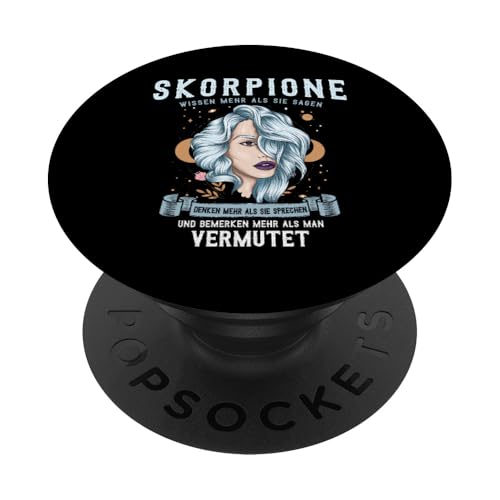 Skorpione Tierkreiszeichen, Skorpion Sternzeichen PopSockets Klebender PopGrip von Sternzeichen Geschenke