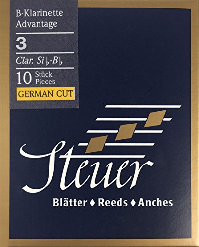 Steuer Blatt BB-Klarinette Blue Line Advantage deutscher Schnitt 10er-Packung Gr.3 von Steuer