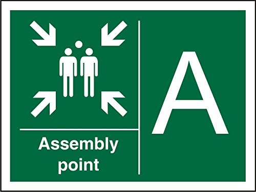 Seco Schild mit Aufschrift "Assembly Point", 600 x 400 mm, halbstarrer Kunststoff, 1 mm von Stewart Superior