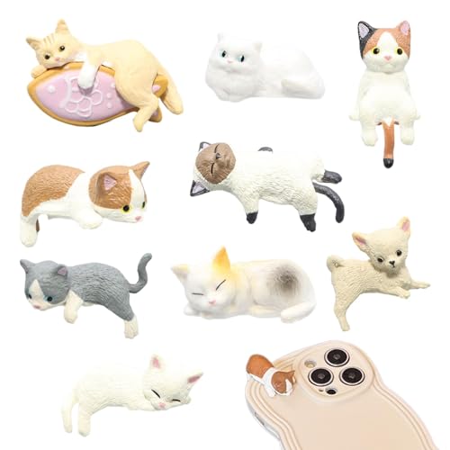 3D-Tassenaufkleber-Set, Handyhülle-ationsset | Handyhülle Katze 3D Sticker Kit - Flatback-Set zum Basteln von Telefonzubehör für Laptop und Handyhülle von Stibtmr