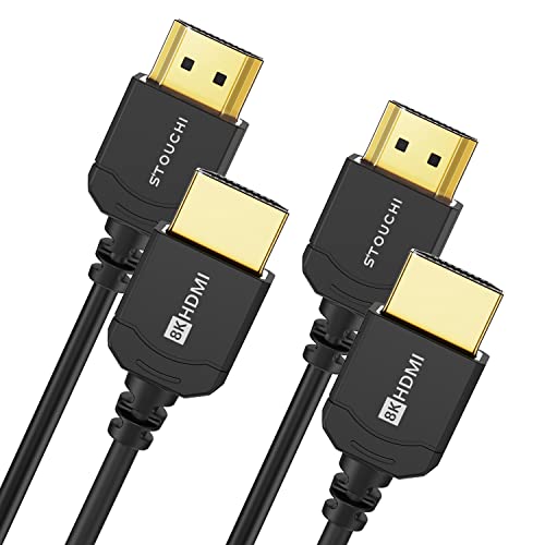 Ultradünnes HDMI 2.1 Kabel 8K 0,5M,Stouchi Hyper Slim HDMI 2.1 Kabel,Extrem Flexibles HDMI Kabel,Unterstützt 10K 8K120 4K120 144 Hz,eARC HDR10 4:4:4 HDCP 2.2&2.3 Dolby Kompatibel mit PS5/Xbox 2er-Pack von Stouchi