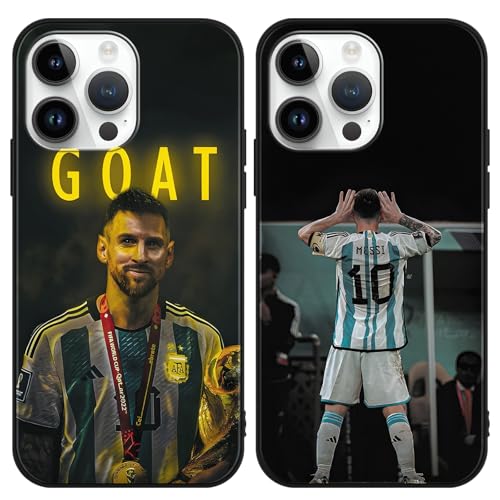 2 Stück Handyhülle für Xiaomi 13 Ultra 5G Hülle 6.73", Weich TPU Silikon Schutzhülle mit Cool Sport Fußball Legend Player 10 Mode Muster, Stoßfest Bumper Case für Jungen Mädchen, Schwarz von Stradvnaly