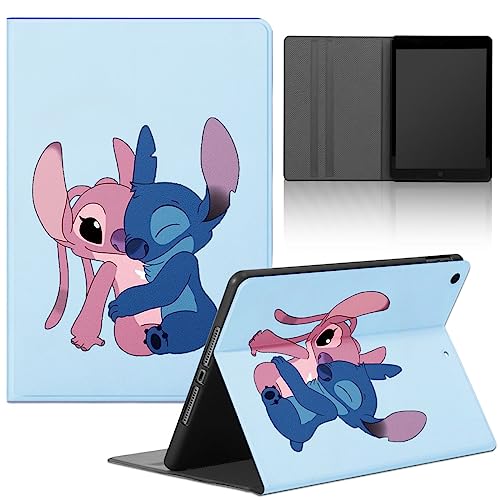 Cartoon Stitch Tablet Hülle für Lenovo Tab M10 10,6",Weiche PU Leder Flip TPU Silicone Cover mit Kawaii Anime Muster Case Ultra Dünn Shockproof Leichte Stand Schwarz Tablet Schutzhülle,09 von Stradvnaly