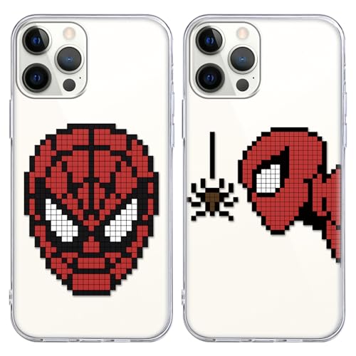 Handyhülle 2 Stück für iPhone 11 Pro MAX Hülle 6.5'' Anime Film Figuren Manga Pixel Mode Mini Muster Design Case Kameraschutz Schutzhülle Stoßfest TPU Silikon Weich Ultra Dünn Cover - Transparent3 von Stradvnaly