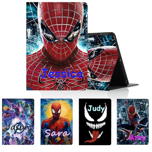 Personalisierte Tablet Hülle für Huawei Mediapad T5 10,1", Cool Cartoon Anime Muster mit Personalisiert Stoßfest Silicone SchutzHülle PU Leder Flip Text Individuelle Custom Case von Stradvnaly