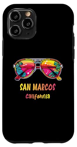 Hülle für iPhone 11 Pro San Marcos California Sonnenbrille Outfit Kalifornien von Strand-Sommerparty-Designs