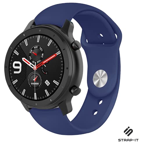 Strap-it Sportarmband Blau - Passend für Xiaomi Amazfit GTR - Armband für Smartwatch - Ersatzarmband von Strap-it