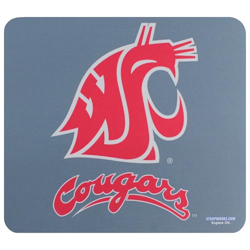 Strapworks Washington State University Mauspad, Cougars Collegiate Team Gear, Logo auf Grau von Strapworks